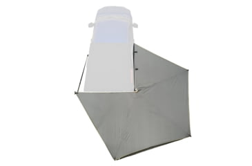 Image of Overland Vehicle Systems Nomadic LT 270 Awning &amp; Wall 1, 2, &amp; Mounting Brackets - Passenger Side, Grey/Green, 19589907