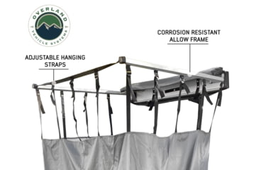 Image of Overland Vehicle Systems Nomadic Quick Deploying Car Side Shower Room, Dark Gray, 18199909