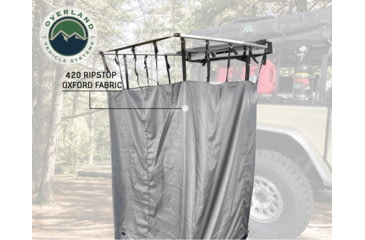 Image of Overland Vehicle Systems Nomadic Quick Deploying Car Side Shower Room, Dark Gray, 18199909