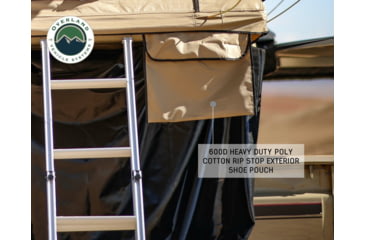 Image of Overland Vehicle Systems TMBK Roof Top Tent w/ Rain Fly - 3+ Persons, 4 Season, Tan/Green, 18119933