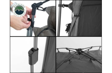 Image of Overland Vehicle Systems Wild Land Camping Gear Changing Room, Shower, Grey, 5 x 5 x 6.75 ft, 26019911