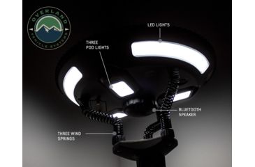 Image of Overland Vehicle Systems Wild Land Camping Gear, UFO Solar Light, Light Pods, Speaker, 15049901