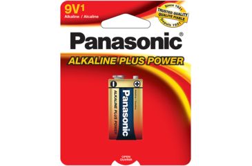 Image of Panasonic 9-Volt Alkaline Plus Power Battery w/ Anti Leak Protection 6AM6PA1B