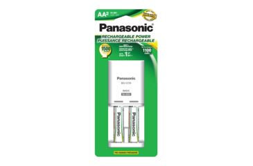 Image of Panasonic Economy CC50 Charger w/2-AA 1100, White KKJ50LG2BA