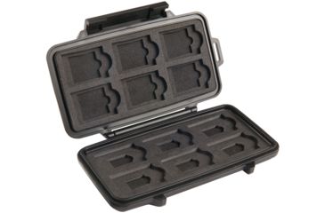 Image of Pelican 0915 Memory Card Micro Cases for 12 SD Cards, 6 MIni SD and 6 Micro SD Cards 0910-015-110