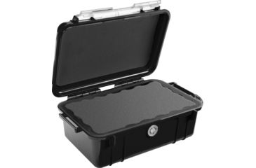 Image of Pelican 1050 Micro Watertight Crushproof Dry Box, 7.50x5.06x3.12in - Solid Black w/Loop