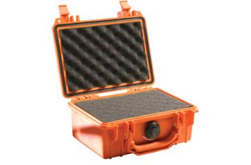 Image of Pelican 1120 Small Waterproof 7.46x4.96x3.33in Carry Case, Orange w/ Foam