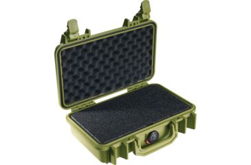 Image of Pelican 1170 Watertight Case w/Lid and Foam, OD Green 1170-000-130