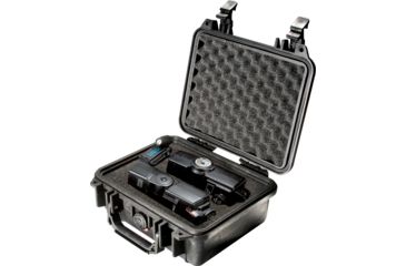 Image of Pelican 1200 Small Protector Waterproof 10.6x10x4.8in Case, Black w/ Foam