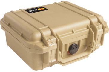 Image of Pelican 1200 Small Protector Waterproof 10.6x10x4.8in Case, Desert Tan, No Foam