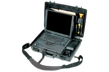 Image of Pelican 1490CC1 Laptop Computer Waterproof Crushproof Case, Black 1490-003-110