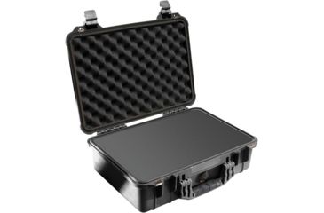 Image of Pelican 1500 Medium Crushproof Dry Case, 18.5x14x7in, Black w/ Liner and Foam