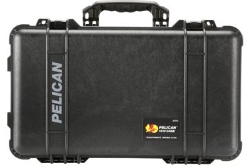 Image of Pelican 1510LFC Laptop Foam Case,19.75x11x7.6in,Foam,Lid Organizer,Black 1510-008-110