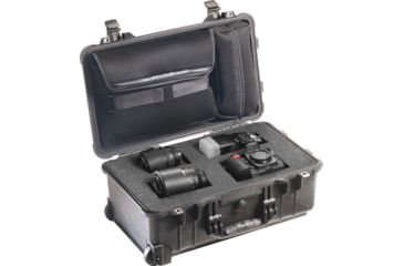 Image of Pelican 1510LFC Laptop Foam Case,19.75x11x7.6in,Foam,Lid Organizer,Black 1510-008-110