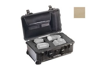Image of Pelican 1510LFC Laptop Foam Case,19.75x11x7.6in,Foam,Lid Organizer,Desert Tan 1510-008-190
