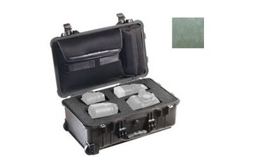 Image of Pelican 1510LFC Laptop Foam Case,19.75x11x7.6in,Foam,Lid Organizer,OD Green 1510-008-130