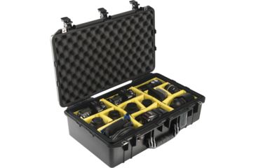 Image of Pelican 1555 Air Protector Case w/Padded Dividers, Black 015550-0040-110
