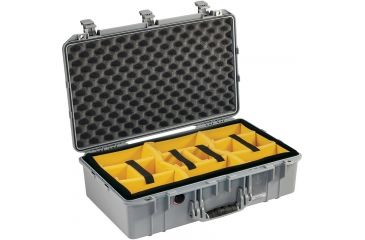 Image of Pelican 1555 Air Protector Case, with Divider, Silver, 015550-0040-180
