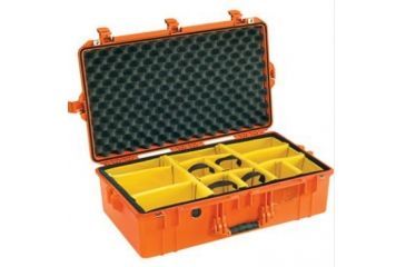Image of Pelican 1605 Air Protector Case, with Divider, Orange, 016050-0040-150