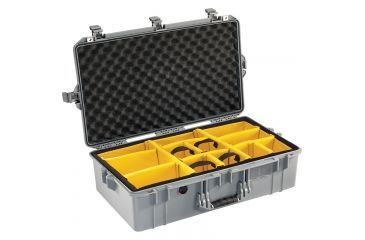 Image of Pelican 1605 Air Protector Case, with Divider, Silver, 016050-0040-180