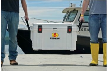 Image of Pelican 45 Quart White Elite Marine Cooler, Lifted 32-45Q-MC-WHT