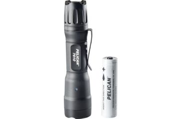 Image of Pelican 7610 Tactical Flashlight, 1 AA/2 CR123, Black, 5.44 in, 7610