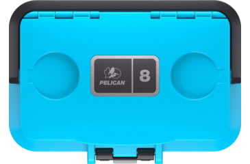 Image of Pelican 8QT Personal Cooler, Cool Blue/Gray, 8Q1CLBLUGRY