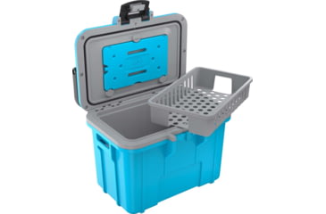 Image of Pelican 8QT Personal Cooler, Cool Blue/Gray, 8Q1CLBLUGRY