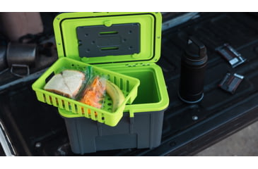 Image of Pelican 8QT Personal Cooler, Dark Gray/Green, 8Q1DKGRYEGRN