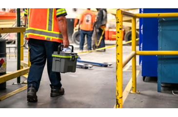 Image of Pelican 8QT Personal Cooler, Dark Gray/Green, 8Q1DKGRYEGRN