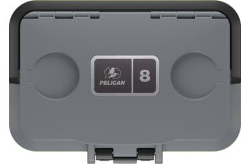 Image of Pelican 8QT Personal Cooler, Dark Gray/Green, 8Q1DKGRYEGRN