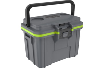 Image of Pelican 8QT Personal Cooler, Dark Gray/Green, 8Q1DKGRYEGRN