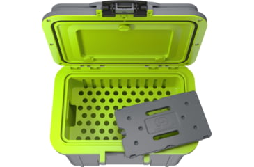 Image of Pelican 8QT Personal Cooler, Dark Gray/Green, 8Q1DKGRYEGRN