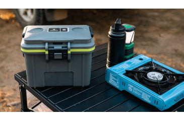 Image of Pelican 8QT Personal Cooler, Dark Gray/Green, 8Q1DKGRYEGRN