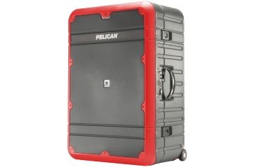 Image of Pelican BA30 Elite Vacationer Luggage, 25.85x16.98x10.93in, Gray/Red, LG-BA30-GRYRED