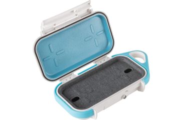 Image of Pelican Go Case G40, White/Aqua, Large, GOG400-0000-WHT