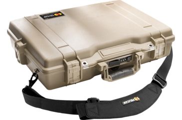Image of Pelican Laptop Computer Watertight Crushproof Medium Case - Desert Tan 1495-008-190