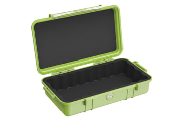 Image of Pelican Micro Case 8.25 x 4.25 x 2.25in, Interior 8.25in X 4.25in X 2.25in, Bright Green, 1060BGR-BLK