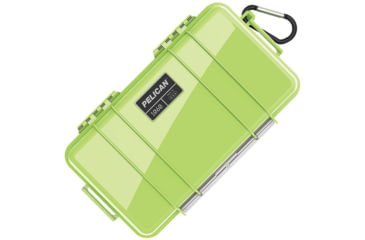Image of Pelican Micro Case 8.25 x 4.25 x 2.25in, Interior 8.25in X 4.25in X 2.25in, Bright Green, 1060BGR-BLK