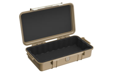 Image of Pelican Micro Case 8.25 x 4.25 x 2.25in, Interior 8.25in X 4.25in X 2.25in, Tan, 1060-TAN-BLK