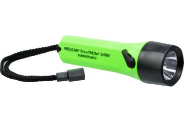 Image of Pelican Stealthlite 2400 Xenon 4AA Flashlight, Lime Green w/ Batteries 2400C