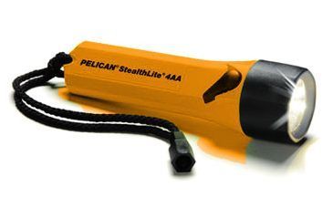 Image of Pelican Stealthlite 2400 Xenon 4AA Flashlight, Orange w/ Batteries 2400C