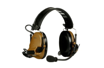 Image of PELTOR 3M PELTOR ComTac V Headset, Foldable, Dual Lead, Standard Dynamic Mic, NATO Wiring, Coyote Brown, MT20H682FB-19 CY