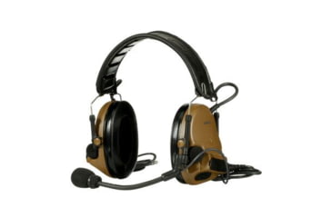 Image of PELTOR 3M PELTOR ComTac V Headset, Foldable, Dual Lead, Standard Dynamic Mic, NATO Wiring, Coyote Brown, MT20H682FB-19 CY