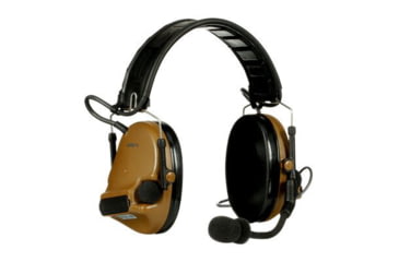 Image of PELTOR 3M PELTOR ComTac V Headset, Foldable, Single Lead, Standard Dynamic Mic, NATO Wiring, Coyote Brown, MT20H682FB-47 CY