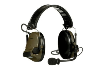 Image of PELTOR 3M PELTOR ComTac V Headset, Foldable, Single Lead, Standard Dynamic Mic, NATO Wiring, O.D. Green, MT20H682FB-47 GN