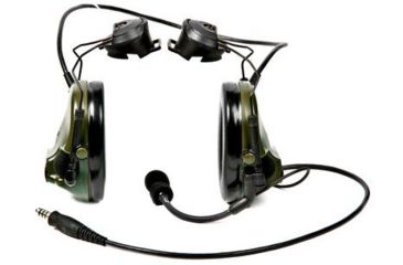 Image of PELTOR ComTac ACH ARC Communication Headset MT17H682P3AD-49 FG, Dual Comm, 20in Straight Single Downlead, Foliage Green, 1 ea/cs