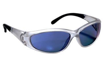 Image of Peltor Safety Glasses, Blue Mirror Lenses, Silver Frame 96838