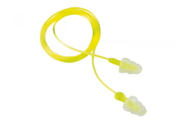 Image of PELTOR Sport Tri-Flange Corded Reusable Earplugs Neon Yellow 3 pair/pk, 97317-7DC