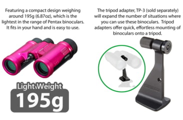 Image of Pentax UD 9 X 21mm Black Compact Roof Prism Binoculars, Black, Medium, 61811